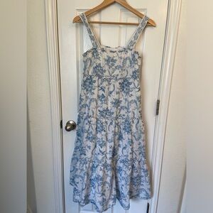 Max Studio Medium blue and white maxi dress